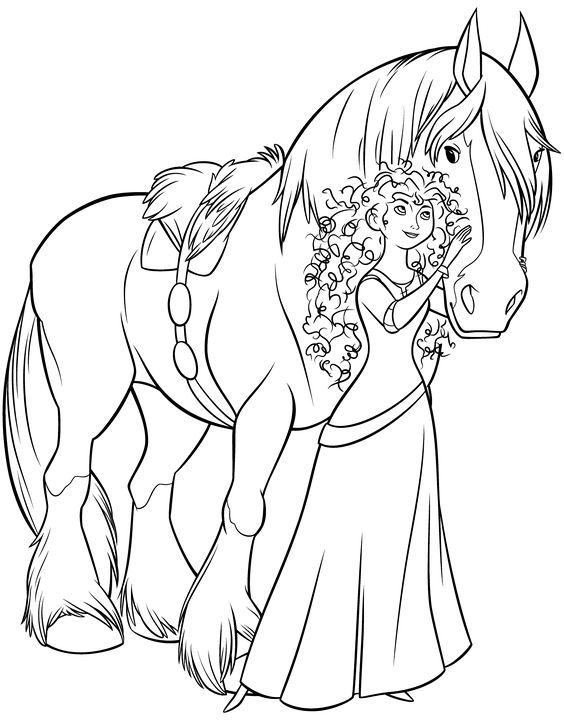 Tập tô chi tiết với tranh tô màu đầu ngựa sinh động