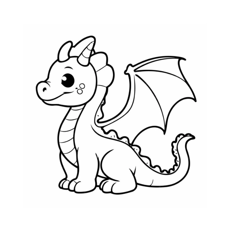 Thỏa sức sáng tạo với tranh tô màu con rồng đơn giản dễ tô