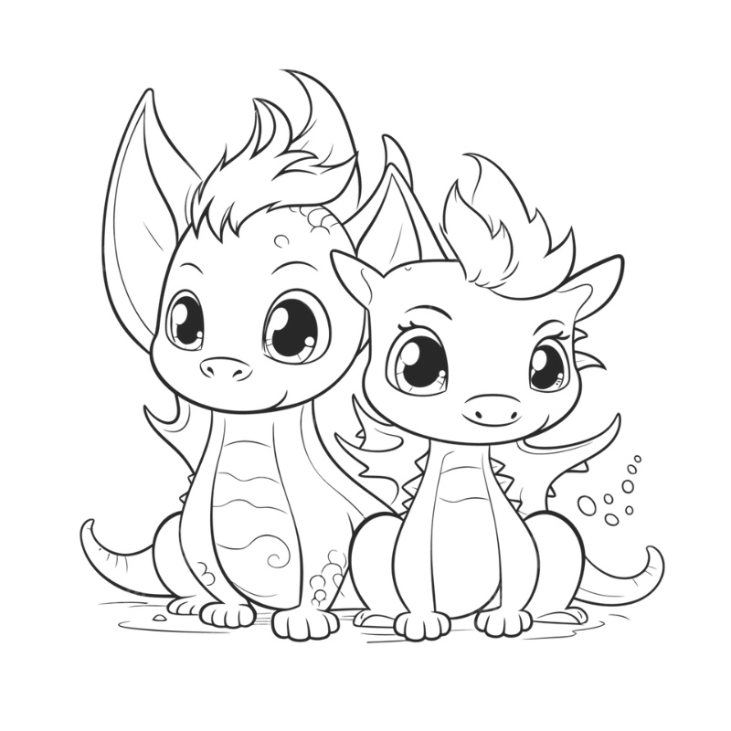 Cùng bé khám phá thế giới kỳ thú qua tranh tô màu rồng con