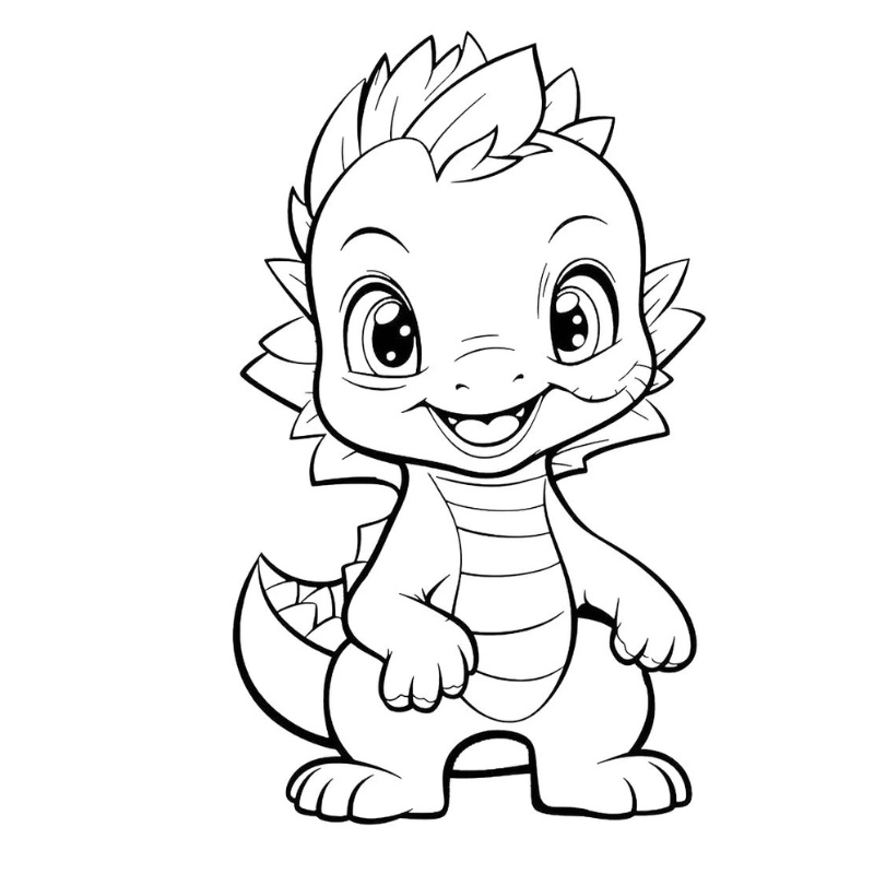 Sáng tạo và tưởng tượng bay bổng với tranh tô màu rồng bay