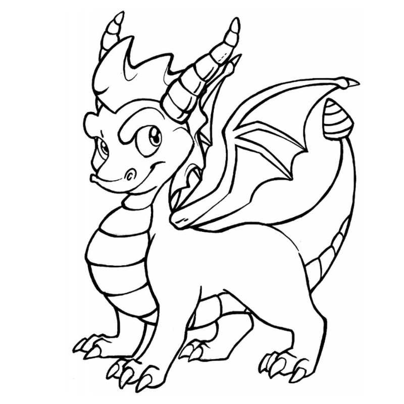 Khám phá sự đáng yêu qua tranh tô màu con rồng cute dễ thương