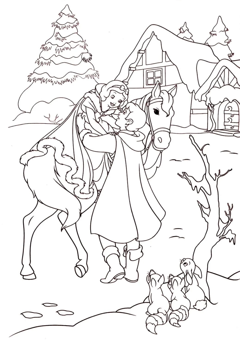 Thỏa sức sáng tạo với tranh tô màu bạch tuyết xinh đẹp