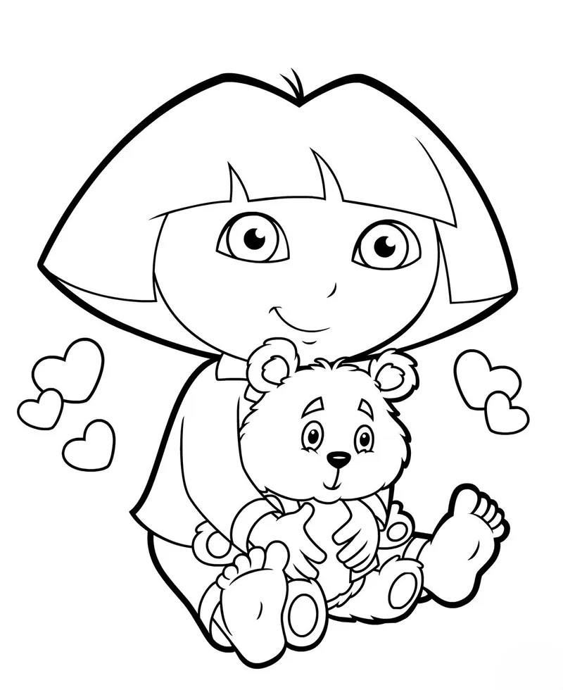 In tranh tô màu Dora the Explorer nhanh chóng tiện lợi cho bé