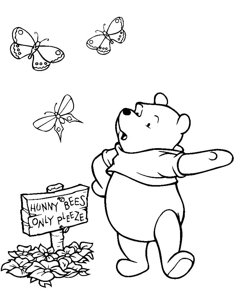 Bé yêu thích tranh tô màu winnie the pooh sáng tạo cùng bạn bè