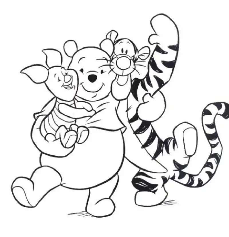 Thỏa sức sáng tạo với tô màu gấu pooh đầy màu sắc sinh động