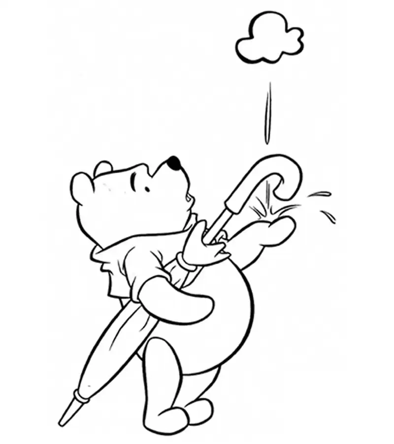 In ngay tranh tô màu gấu pooh in cho bé tô màu tại nhà