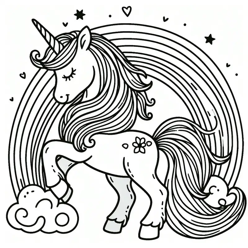 Thỏa thích in tranh tô màu kỳ lân cho bé vui học