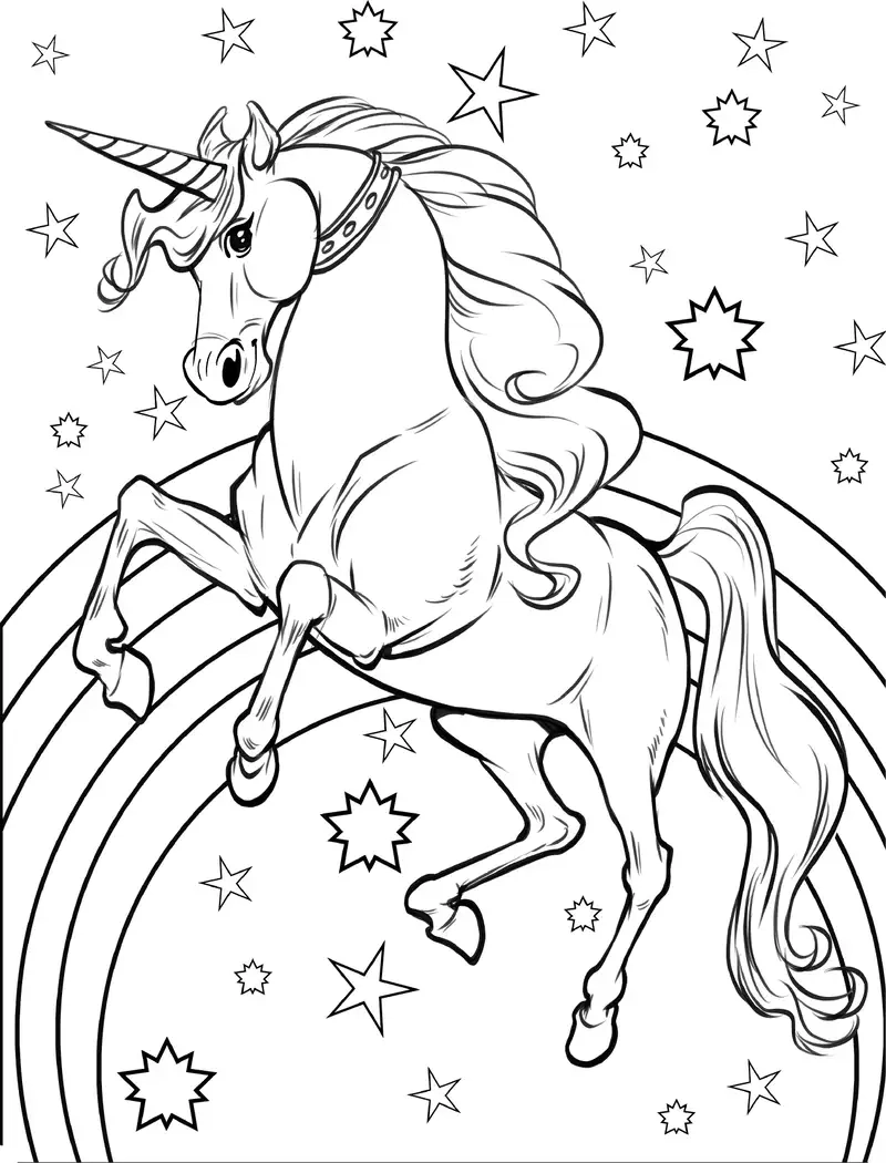 Bé yêu thích tranh tô màu kỳ lân đẹp sinh động và dễ thương