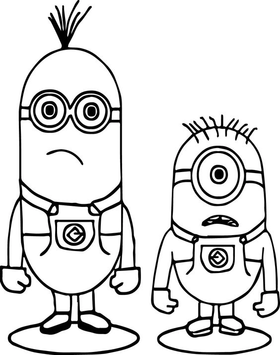 Dễ dàng hoàn thành với tranh tô màu minion đơn giản cho bé