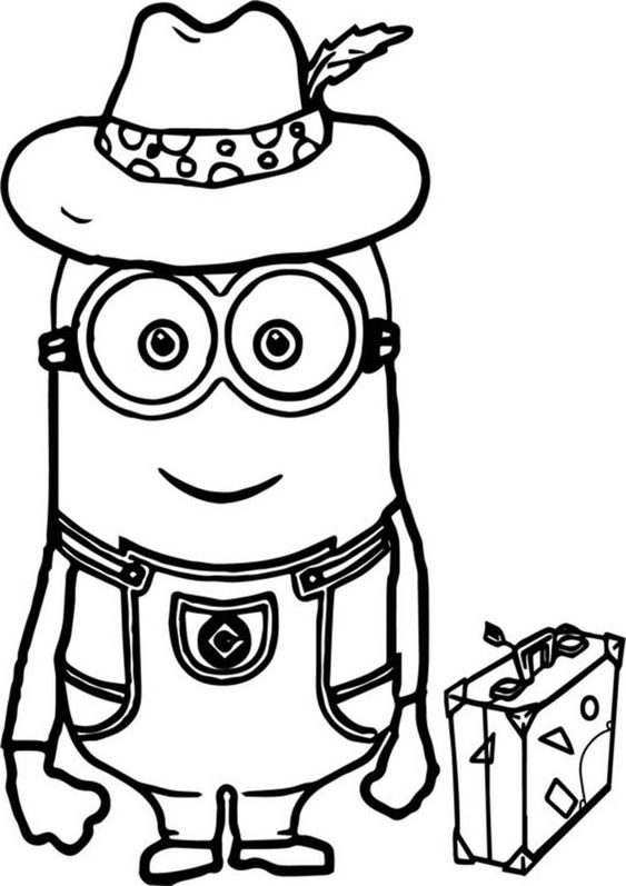 Bé sáng tạo với tranh tô màu minions in miễn phí tiện lợi