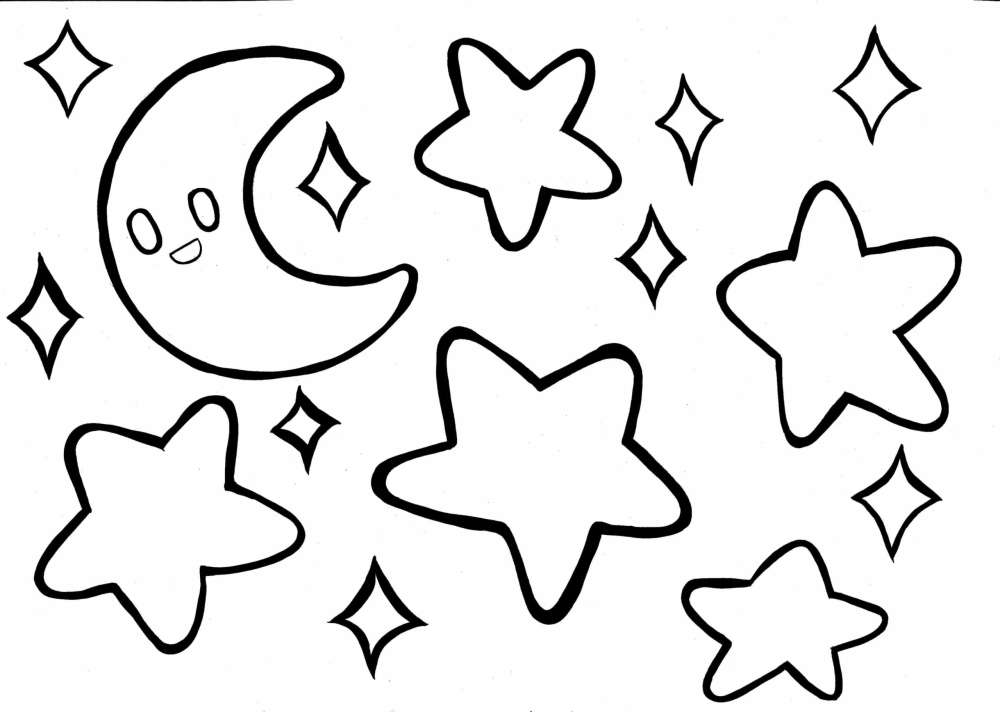 Bé vui học cùng tranh tô màu ông sao dễ thương và sáng tạo