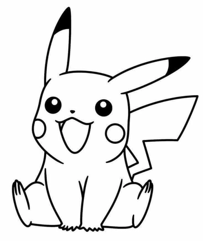 Vui nhộn với tranh tô màu Pikachu dễ thương