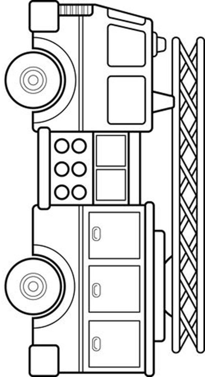 Vui nhộn hơn với tranh tô màu xe cứu hỏa hoạt hình sinh động
