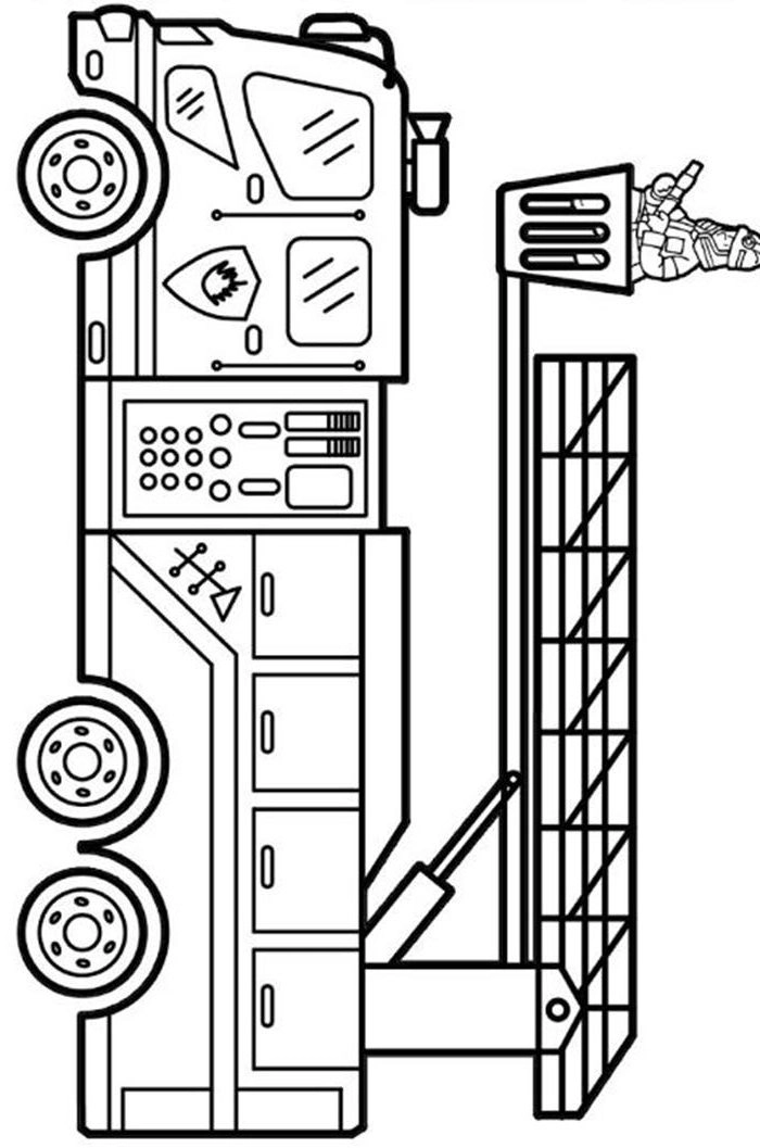 Bé trai sẽ mê mẩn tranh tô màu xe cứu hỏa cho bé trai