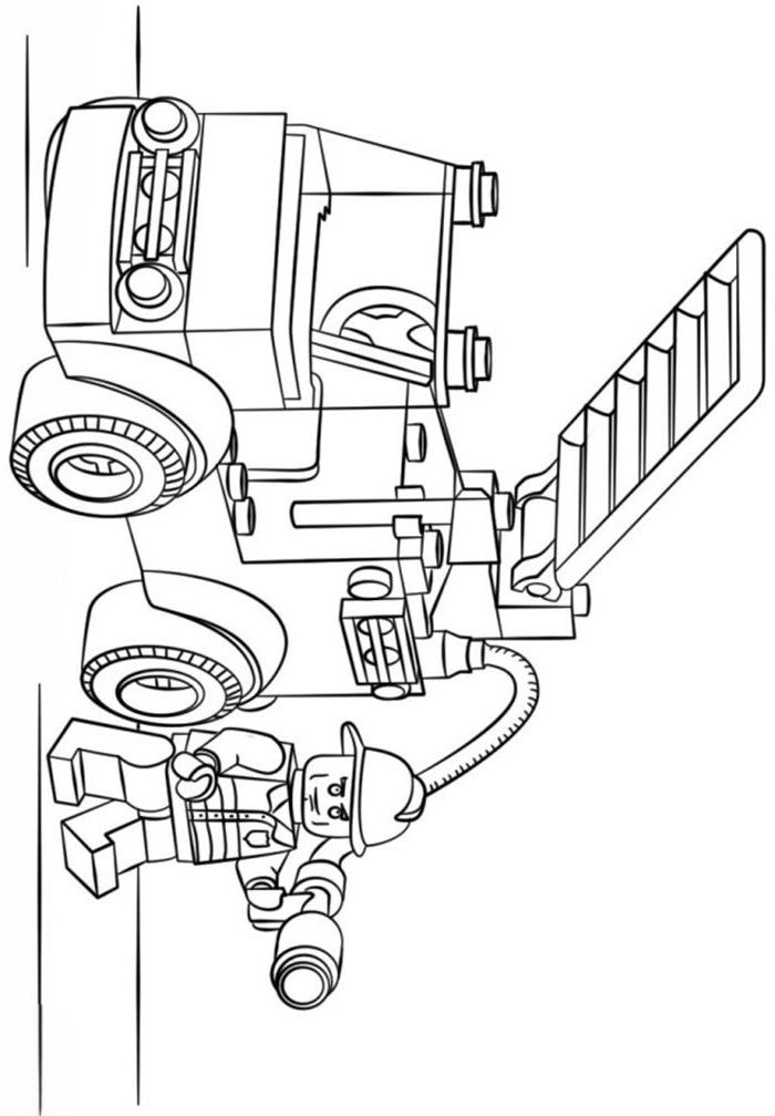 Thêm phần phiêu lưu với tranh tô màu xe cứu hỏa siêu nhân