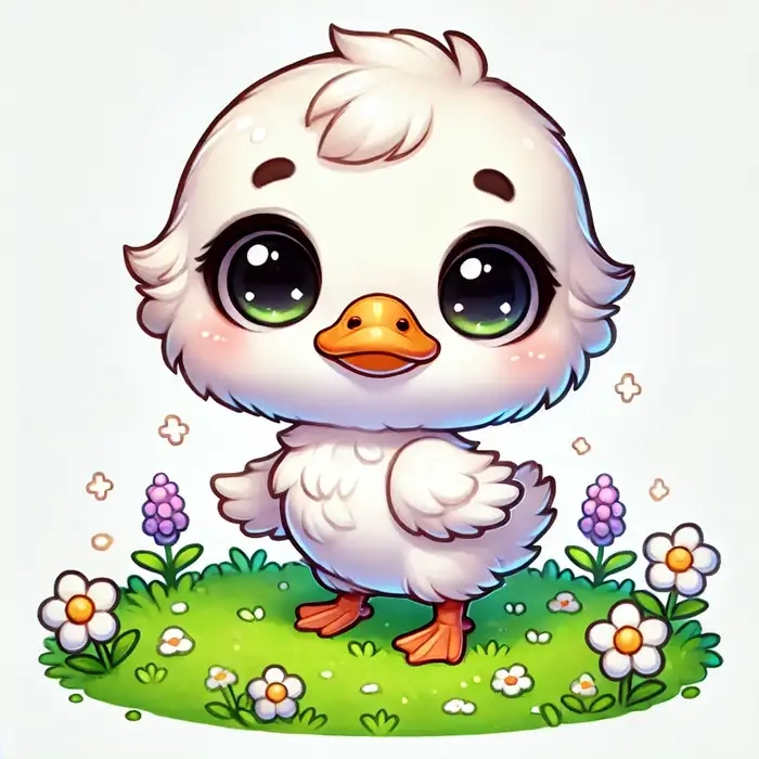 Tận hưởng hình ảnh vui nhộn của ảnh vịt chibi cute