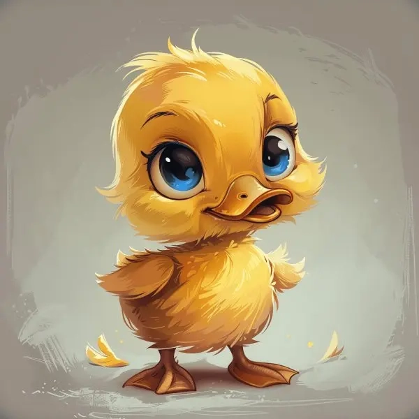 Trang trí màn hình với hình nền vịt cute chibi sinh động