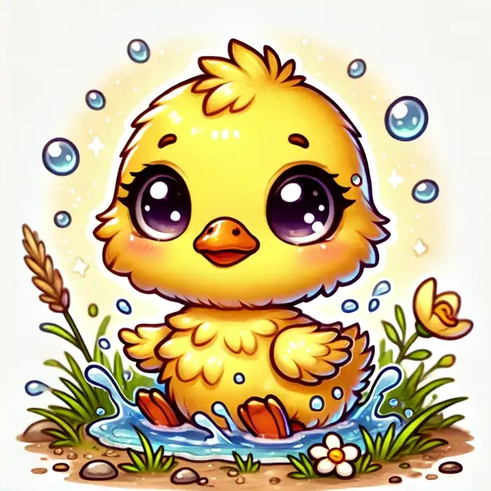 Tìm thấy niềm vui với hình con vịt chibi đáng yêu