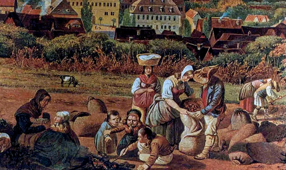 Người lao động đang thực hiện nghĩa vụ lao dịch trong cuộc sống nông nô thời kỳ phong kiến