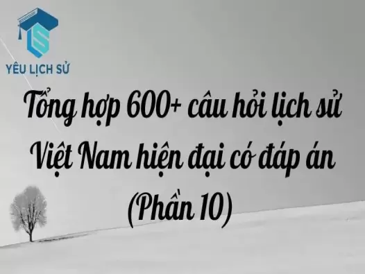 Tổng hợp 600+ câu hỏi lịch sử Việt Nam hiện đại có đáp án (Phần 10)