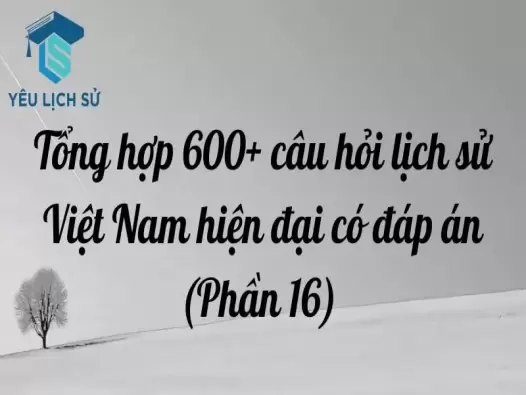 Tổng hợp 600+ câu hỏi lịch sử Việt Nam hiện đại có đáp án (Phần 16)