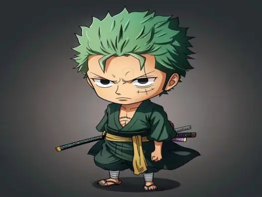 Bộ sưu tập ảnh chibi Zoro siêu cute cho fan One Piece
