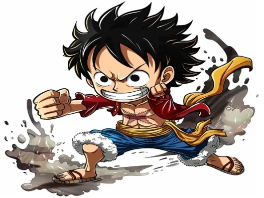 Ảnh Luffy chibi dễ thương siêu cute cho fan One Piece