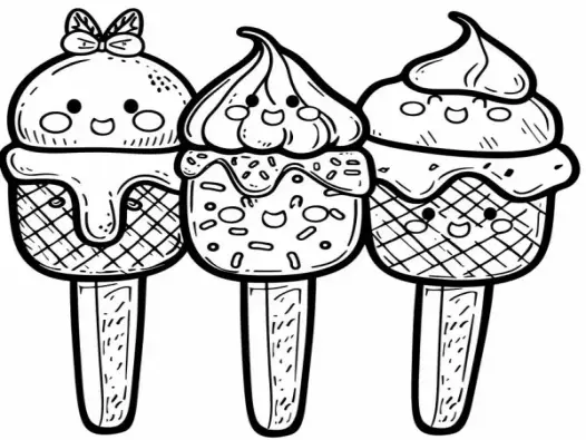 Tranh tô màu cây kem cho bé thỏa sức sáng tạo vui nhộn