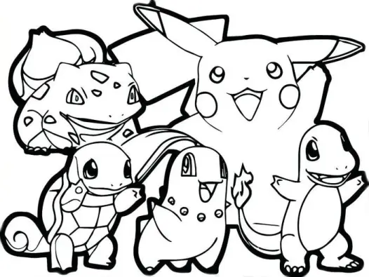 Tranh tô màu pokemon dễ thương giúp bé sáng tạo hơn