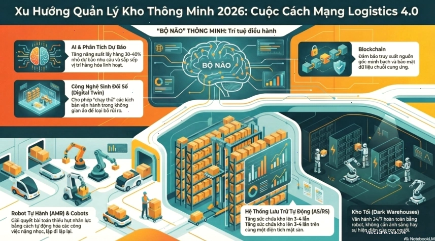 Top 10 xu hướng quản lý kho hàng thông minh 2026