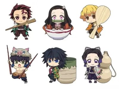 Ảnh thanh gươm diệt quỷ chibi siêu dễ thương cho fan