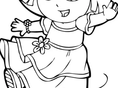 Tranh tô màu Dora the Explorer giúp bé phát triển sáng tạo