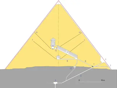 Hình ảnh thực tế quay bên trong kim tự tháp Ai Cập Giza