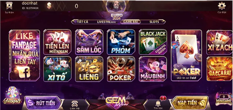 Một số tựa game đang hot tại Gemwin